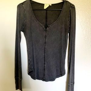 Distressed Black Long Sleeve